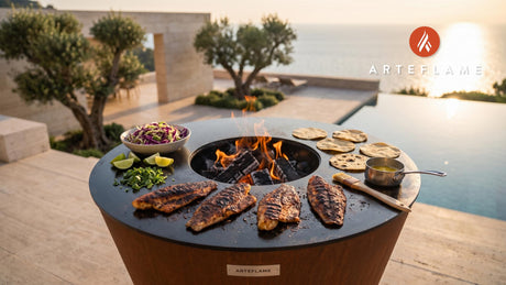 Blackened Catfish Tacos (Tennessee Style) cooking on an Arteflame grill