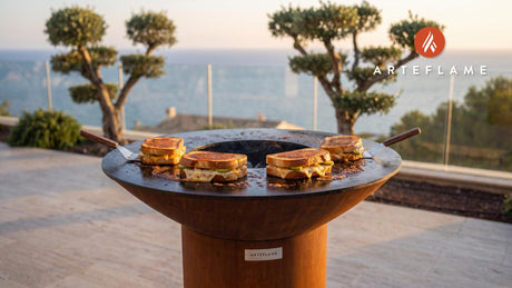 Spicy Grilled Cheese (Tennessee Hot Style) cooking on an Arteflame grill
