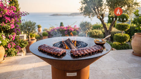 Molasses Glazed Pork Ribs (Tennessee Style) cooking on an Arteflame grill