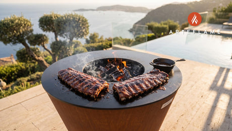 Cider Glazed Pork Ribs (Tennessee Style) cooking on an Arteflame grill