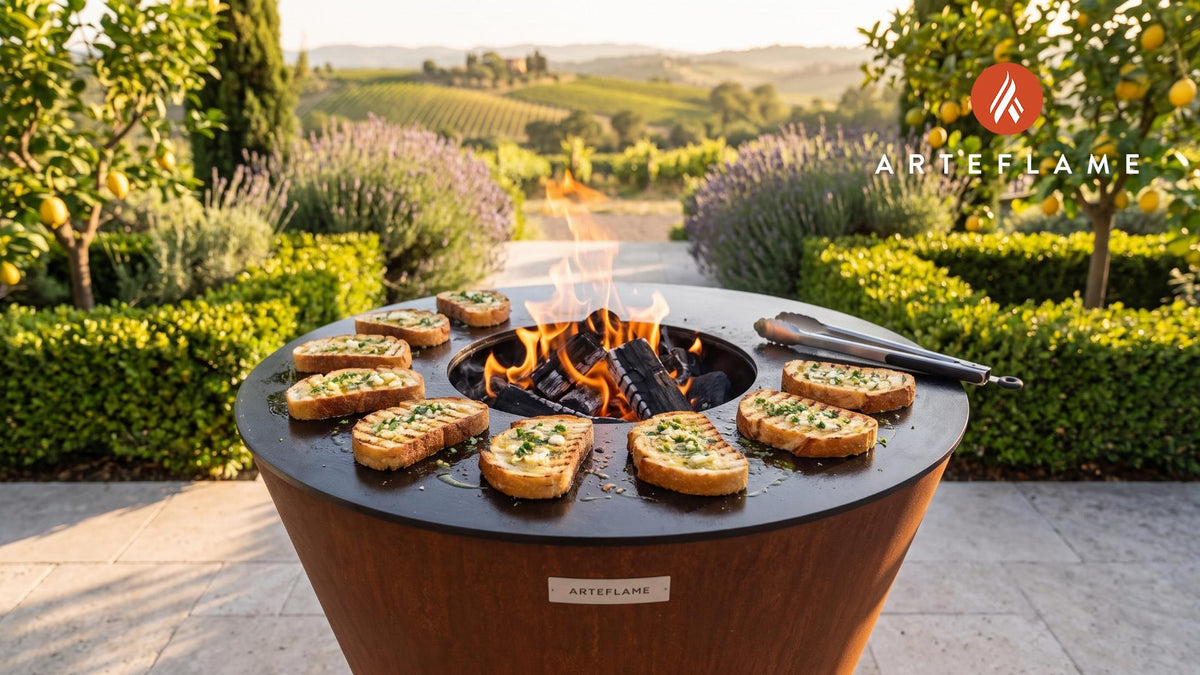 Grilled Texas Toast cooking on an Arteflame grill