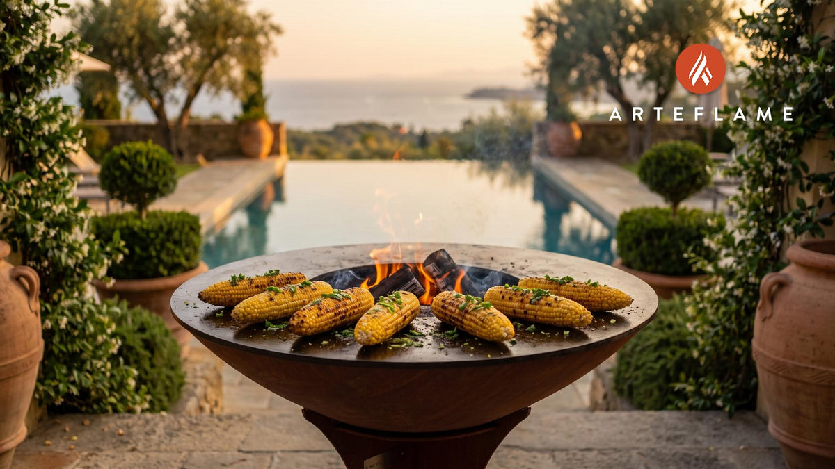 Grilled Corn cooking on an Arteflame grill
