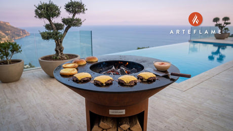 Juicy Grilled Burgers (Utah Fry Sauce) cooking on an Arteflame grill