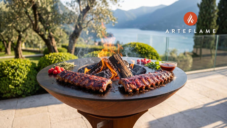 Raspberry BBQ Ribs (Utah Bear Lake Style) cooking on an Arteflame grill