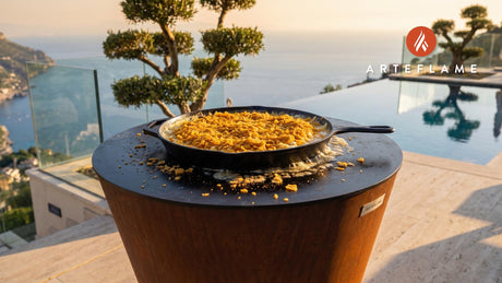 Crispy Funeral Potatoes (Utah Style) cooking on an Arteflame grill