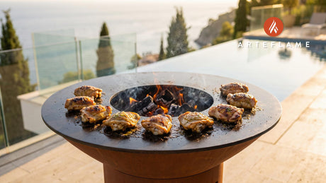 Green Jello Glazed Chicken Thighs (Utah Style) cooking on an Arteflame grill