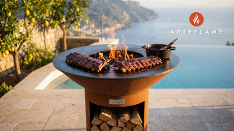 Whiskey BBQ Ribs (Utah Style) cooking on an Arteflame grill