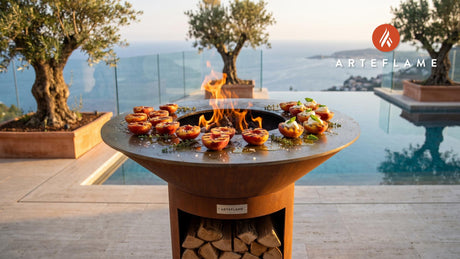 Grilled Peaches cooking on an Arteflame grill