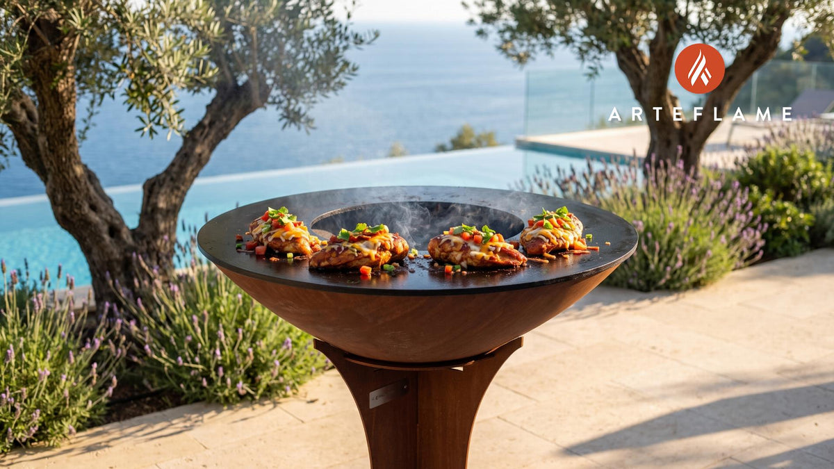 Southwest BBQ Chicken (Utah Style) cooking on an Arteflame grill