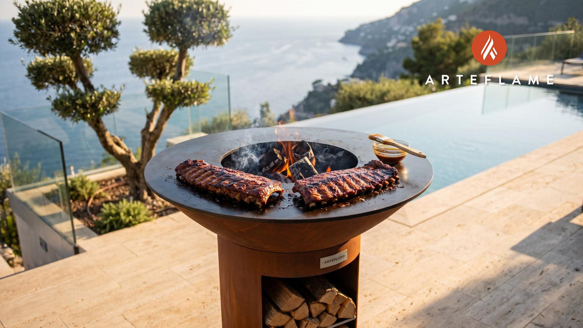 BBQ Ribs cooking on an Arteflame grill