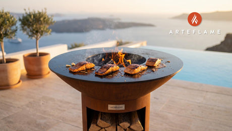 Grilled Salmon cooking on an Arteflame grill