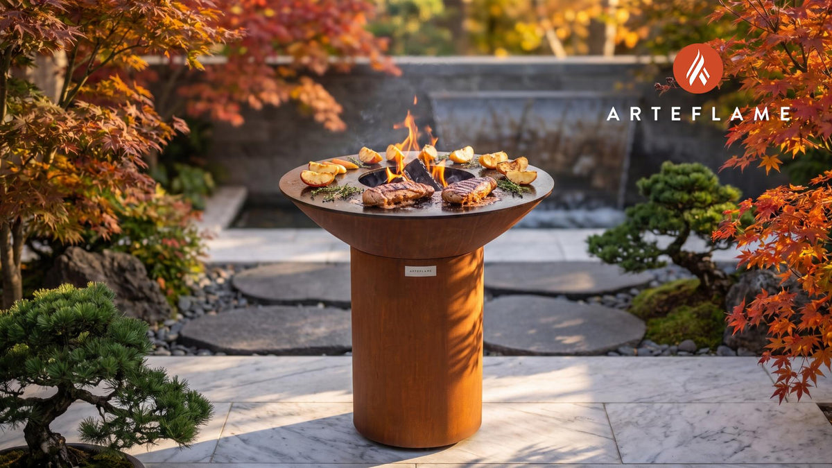 Smoky Apple Pork Tenderloin (Vermont Style) cooking on an Arteflame grill