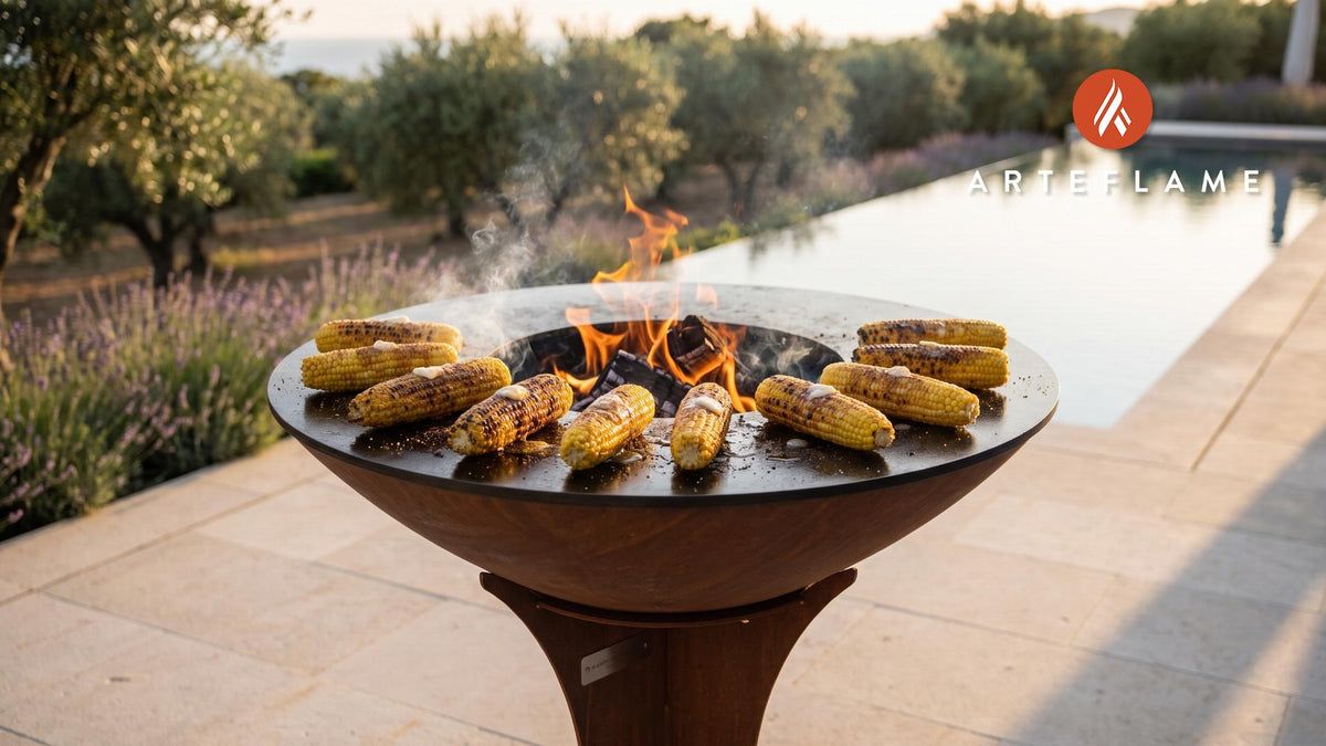 Grilled Corn cooking on an Arteflame grill