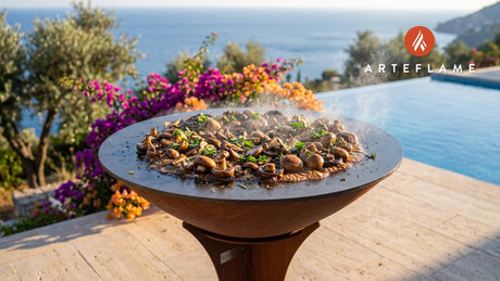Grilled Mushrooms cooking on an Arteflame grill