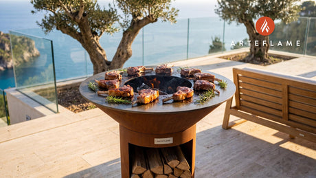 Grilled Lamb Chops cooking on an Arteflame grill