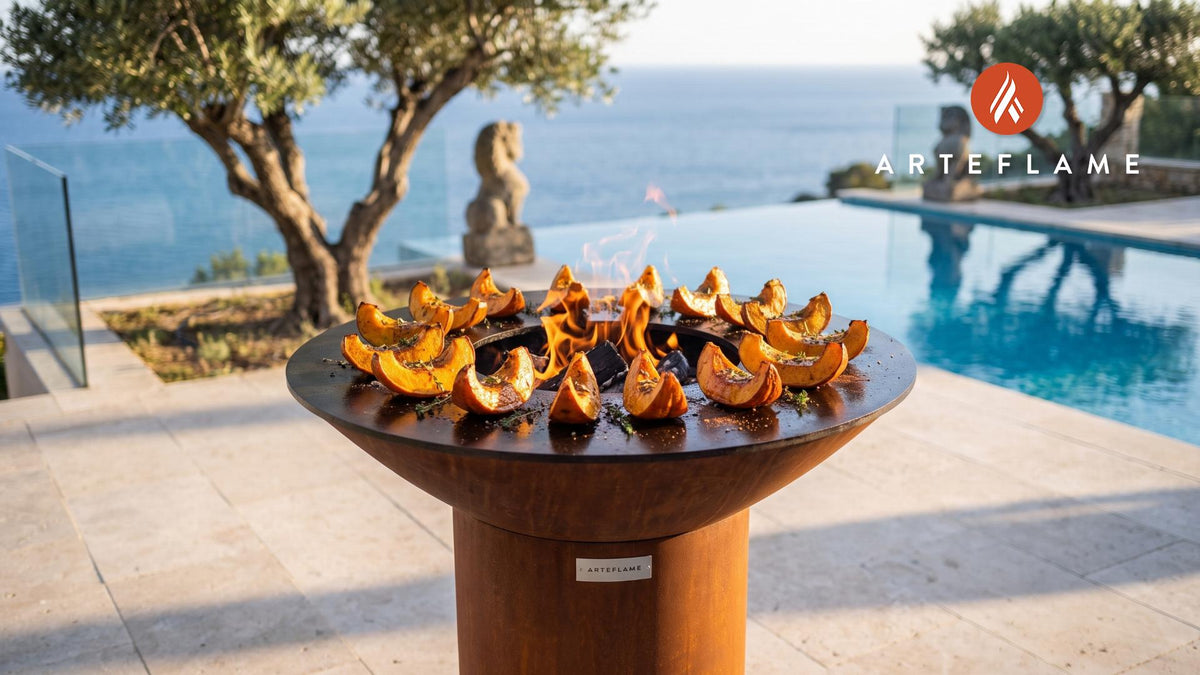 Grilled Pumpkin Slices cooking on an Arteflame grill