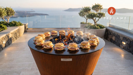 Country Ham Biscuits & Honey Butter (Virginia Style) cooking on an Arteflame grill