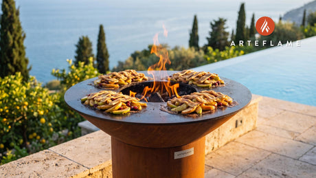 Grilled Apple Pie Packets (Virginia Style) cooking on an Arteflame grill