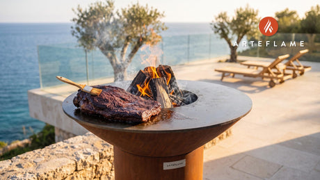 Hickory BBQ Brisket (Virginia Style) cooking on an Arteflame grill