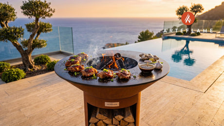 Wood-Fired Teriyaki Chicken (Washington Style) cooking on an Arteflame grill
