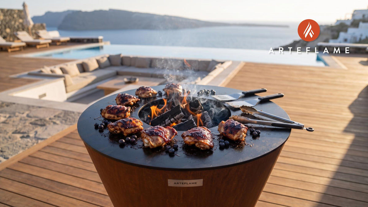 Huckleberry BBQ Chicken (Washington Style) cooking on an Arteflame grill