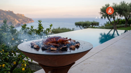 Cherrywood Smoked Duck (Washington Style) cooking on an Arteflame grill