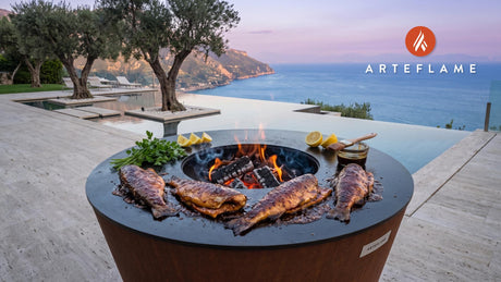 Brown Sugar Glazed Trout (West Virginia Style) cooking on an Arteflame grill