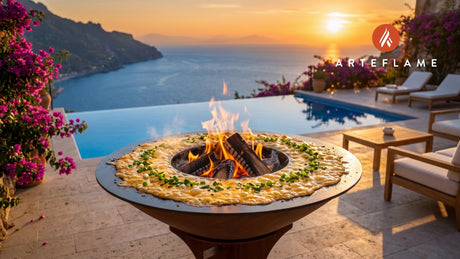 Beer Cheese Fondue Dip (Wisconsin Style) cooking on an Arteflame grill