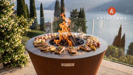 Wood-Fired Grilled Fish Boil (Wisconsin Style) cooking on an Arteflame grill