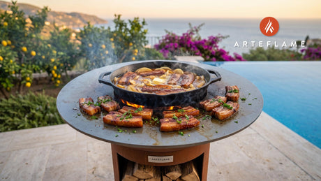 Grilled Pork Belly cooking on an Arteflame grill