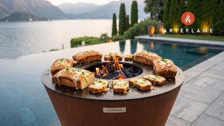 White Cheddar Beer Bread (Wisconsin Style) cooking on an Arteflame grill