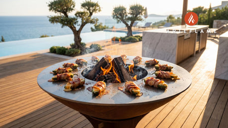 Grilled Bacon Jalapeno Poppers (Wisconsin Style) cooking on an Arteflame grill