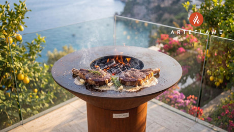 Butter Seared Ribeye Steak (Wisconsin Style) cooking on an Arteflame grill