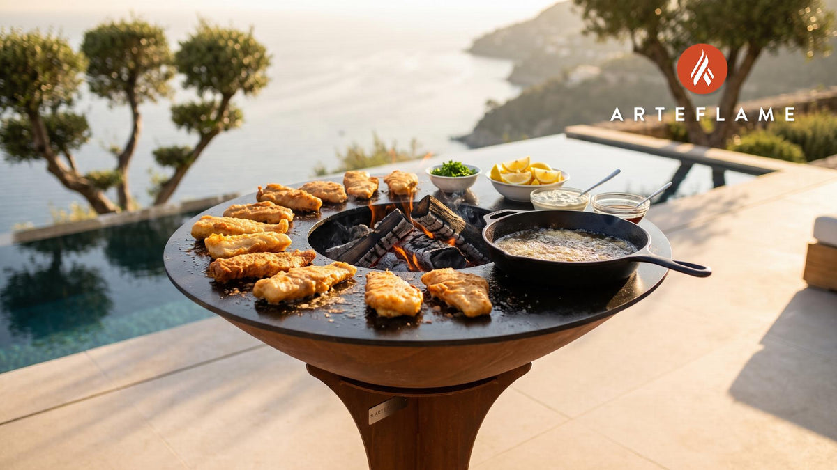 Beer Battered Fish Fry (Wisconsin Style) cooking on an Arteflame grill