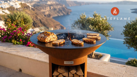 Grilled Cranberry Walnut Bread (Wisconsin Style) cooking on an Arteflame grill