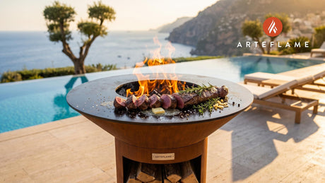 Seared Elk Tenderloin (Wyoming Style) cooking on an Arteflame grill