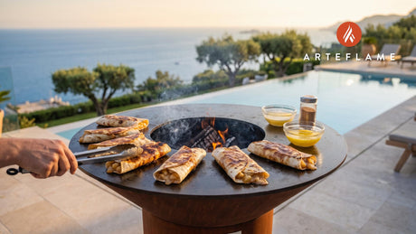 Grilled Apple Cinnamon Wraps (Wyoming Style) cooking on an Arteflame grill