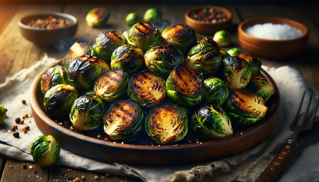 roasted Brussels sprouts, beautifully charred on the outside and tender on the inside