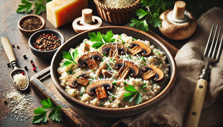 Smoky Mushroom Risotto Cooked on the Arteflame Grill