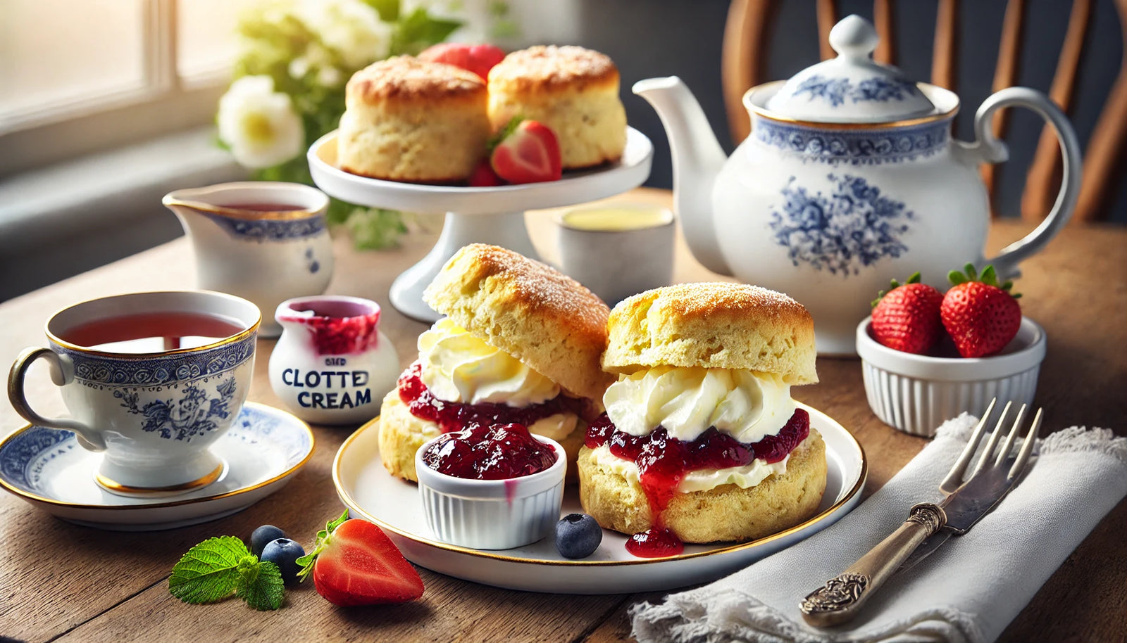 traditional-cream-tea-scones-clotted-cream