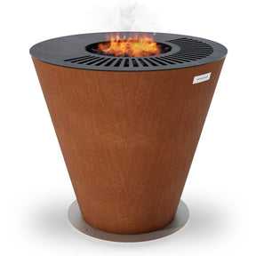Arteflame Park Series — One-Piece CORTEN Steel Park Grill (30″ / 40″) with Half Griddle + Half Grill