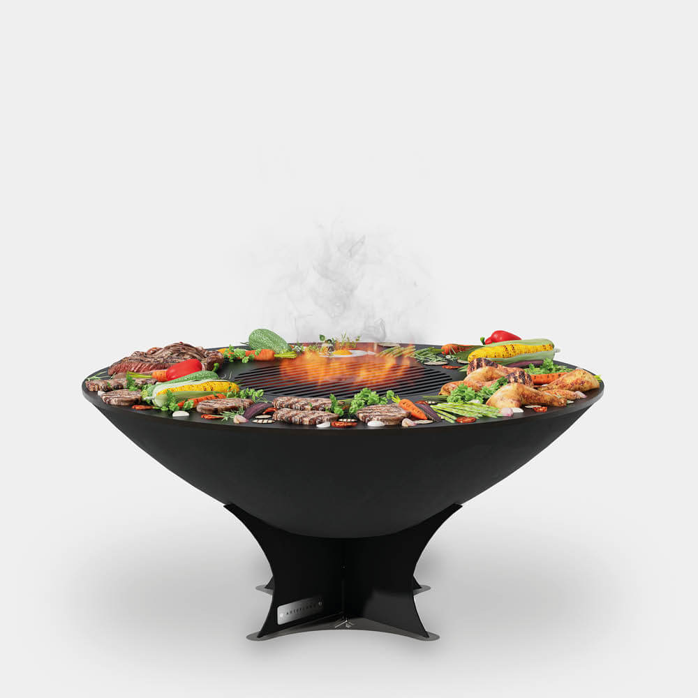 Arteflame 40" Black Label Fire Pit With Cooktop