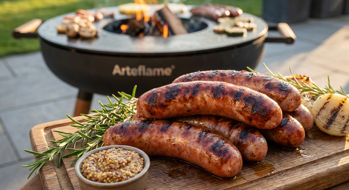 grilled sausages with an arteflame grill