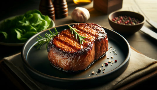 deliciously seared grilled steak