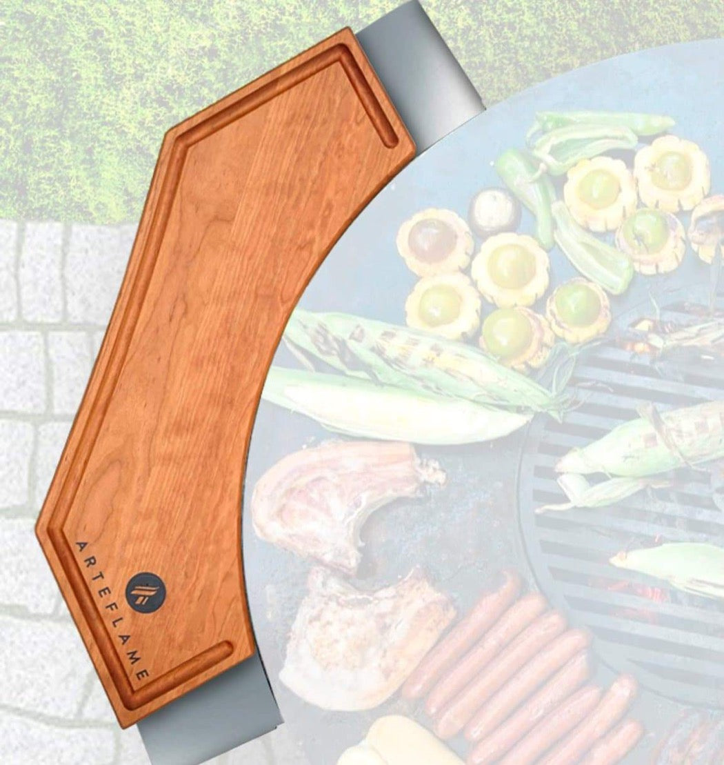 Arteflame Cherry Wood Cutting Block on Grill