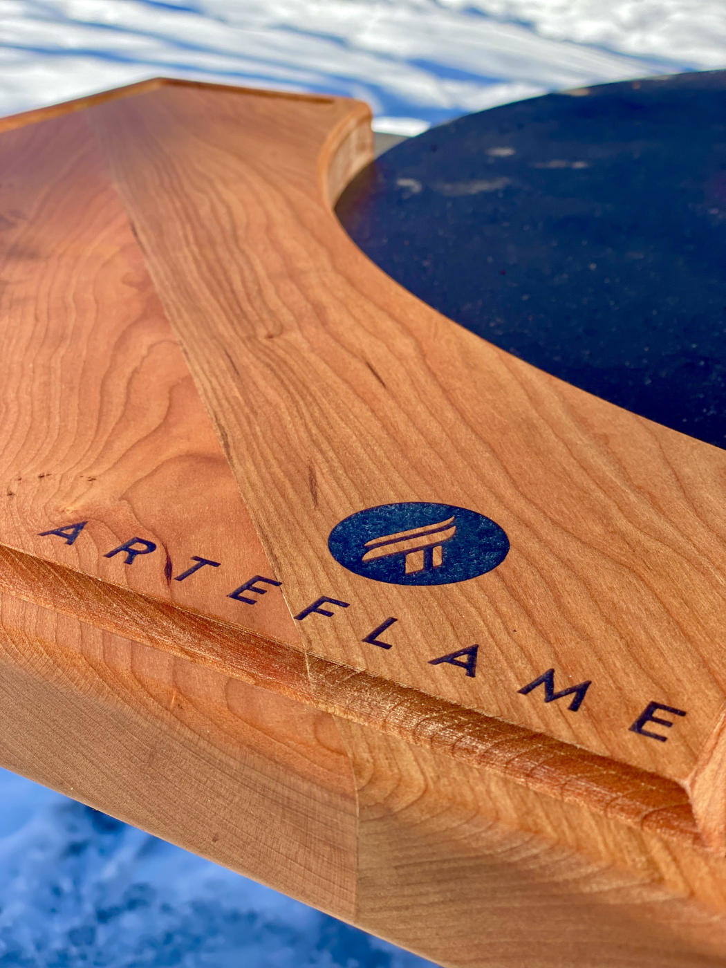 Arteflame Cherry Wood Cutting Block on Grill
