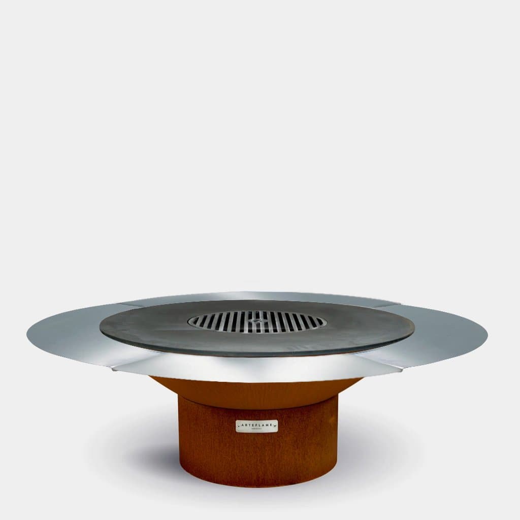 Arteflame Grill Side Warming Table - Arteflame Outdoor Charcoal Grill Griddle Combination.
