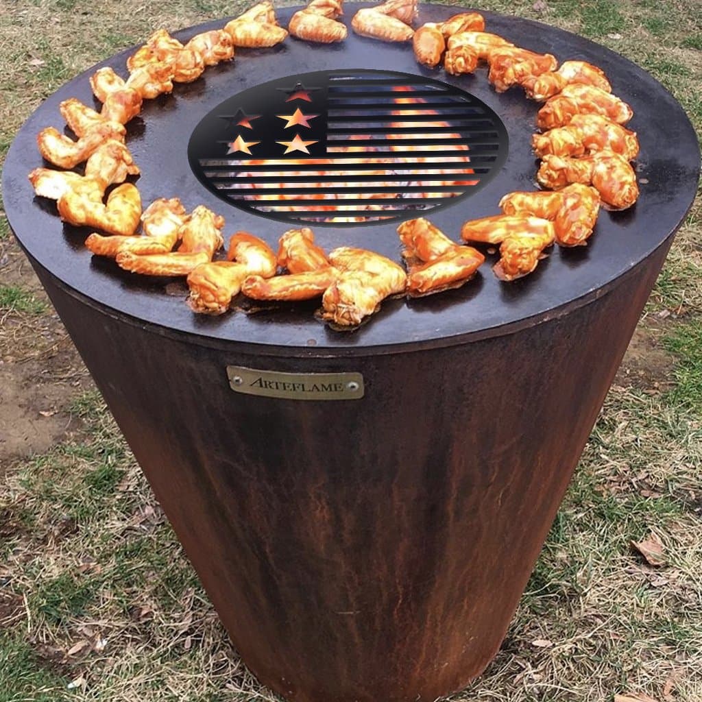 Charcoal grill with clearance griddle